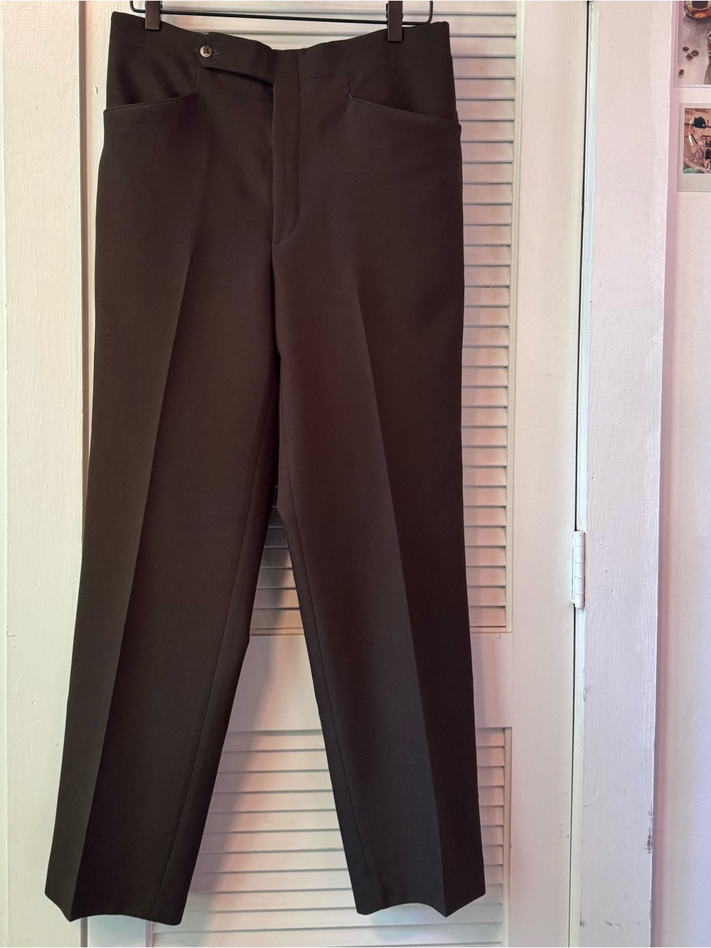 Haggar 70s Men's Bootcut/Flare Dress Pants - Dark Brown